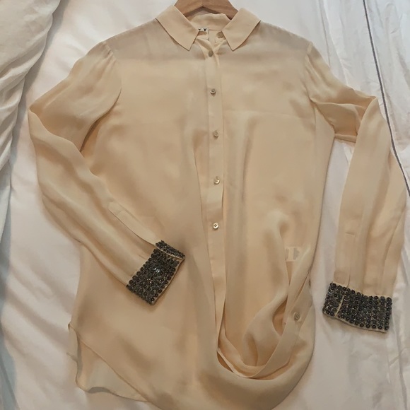 Haute hippie silk oversized shirt Sz Small - Picture 2 of 5